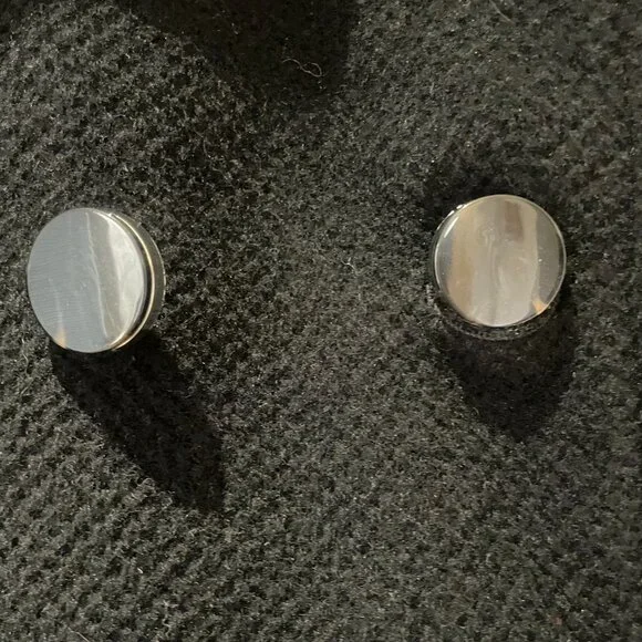 Talbots Black wool and rabbit hair coat with black buttons, fully lined. Size 12 - Picture 8 of 10